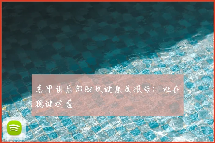 意甲俱乐部财政健康度报告:谁在稳健运营